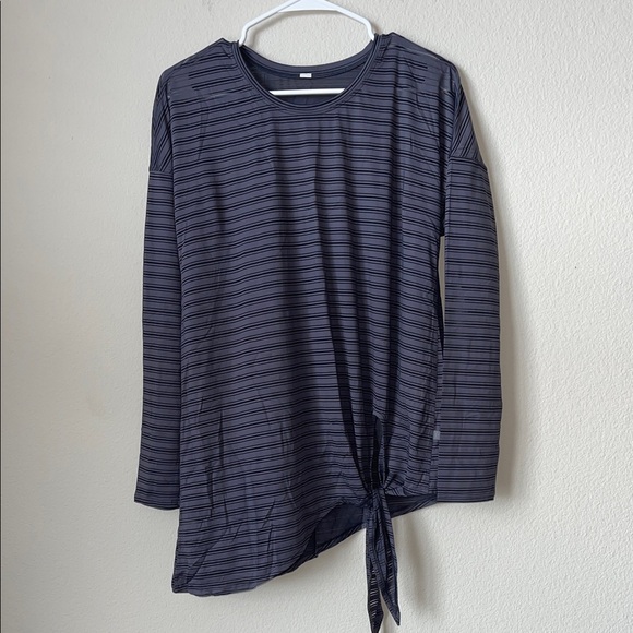Lululemon Tie Your Practice Long Sleeve *Stripe - Picture 1 of 4